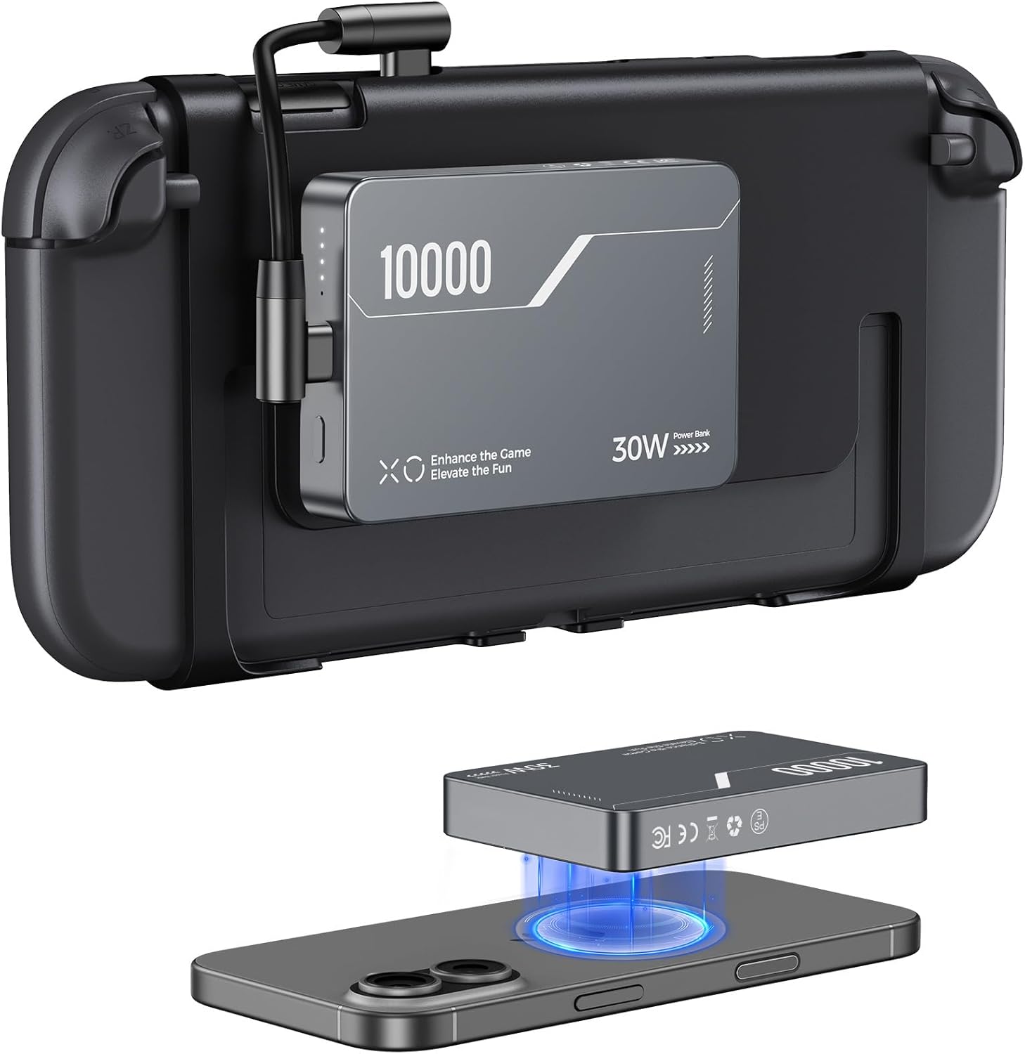 Detalle de Antank B5 10000mAh Power Bank magnetica per Nintendo Switch 2 e iPhone – ricarica 30W PD