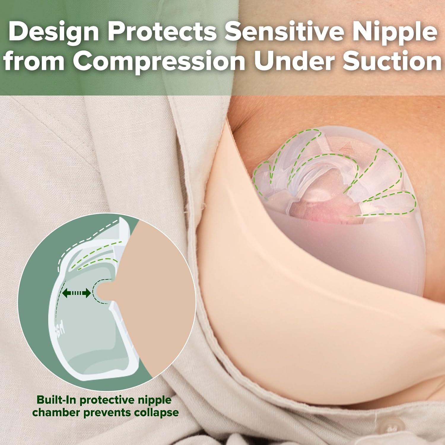 Thumbnail 1 de haakaa Halo Silicone Breast Milk Collector – Wearable Hands-Free Breast Pump (3oz/90ml)