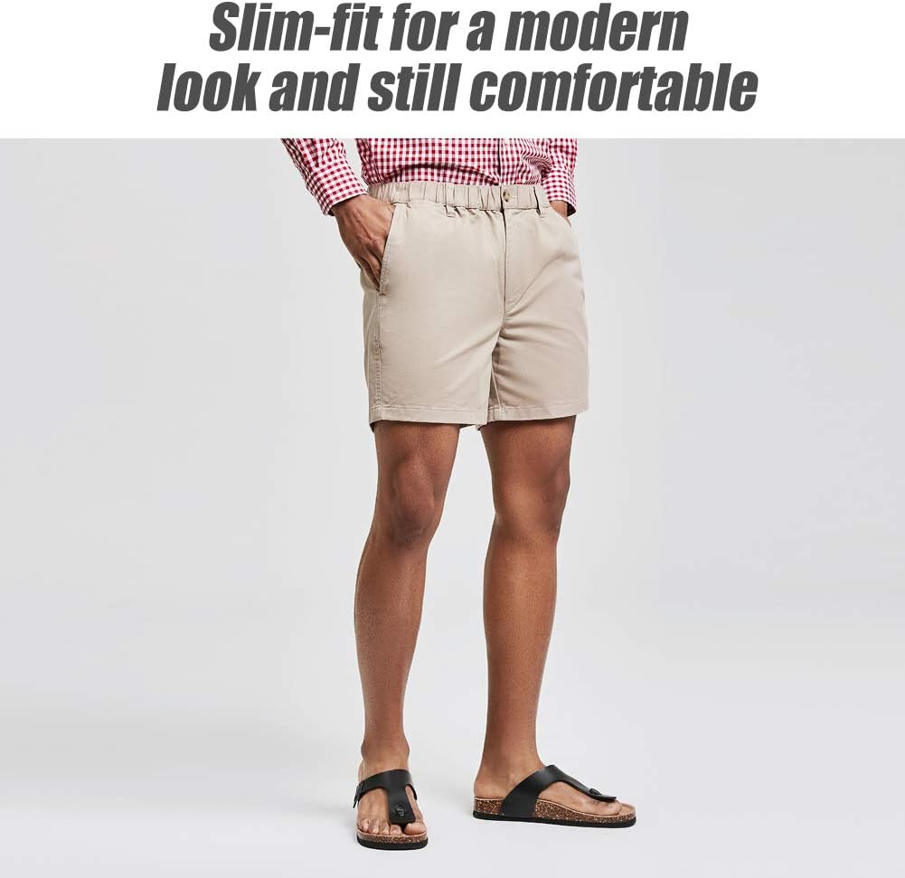 Thumbnail 2 de maamgic Men's Classic-fit 5.5" Cotton Casual Shorts with Elastic Waistband and Multi-Pocket Design