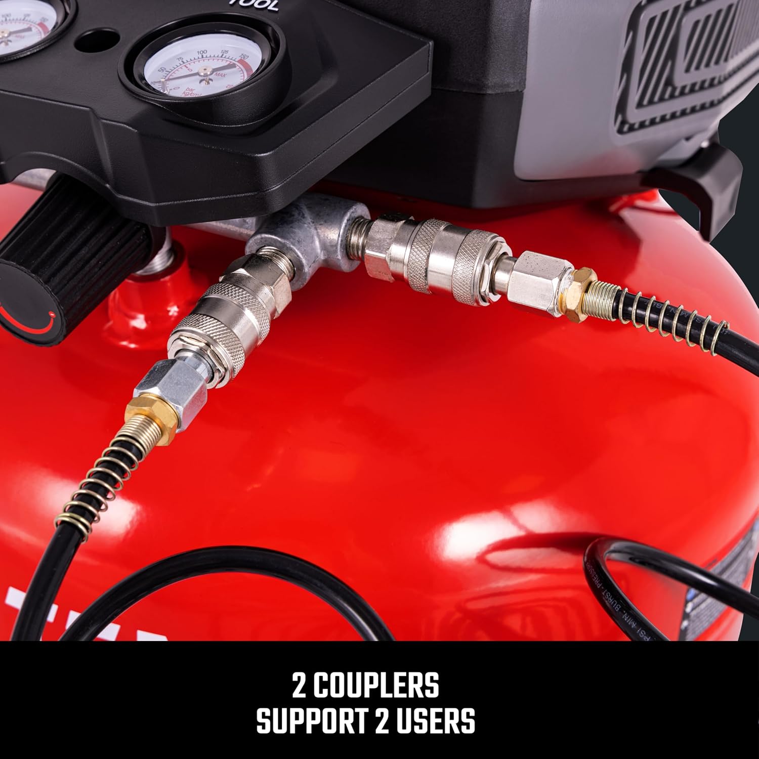 Thumbnail 3 de Craftsman CMXECXA02106410 6 Gallon Portable Pancake Air Compressor (Oil-Free, Max 150 PSI)