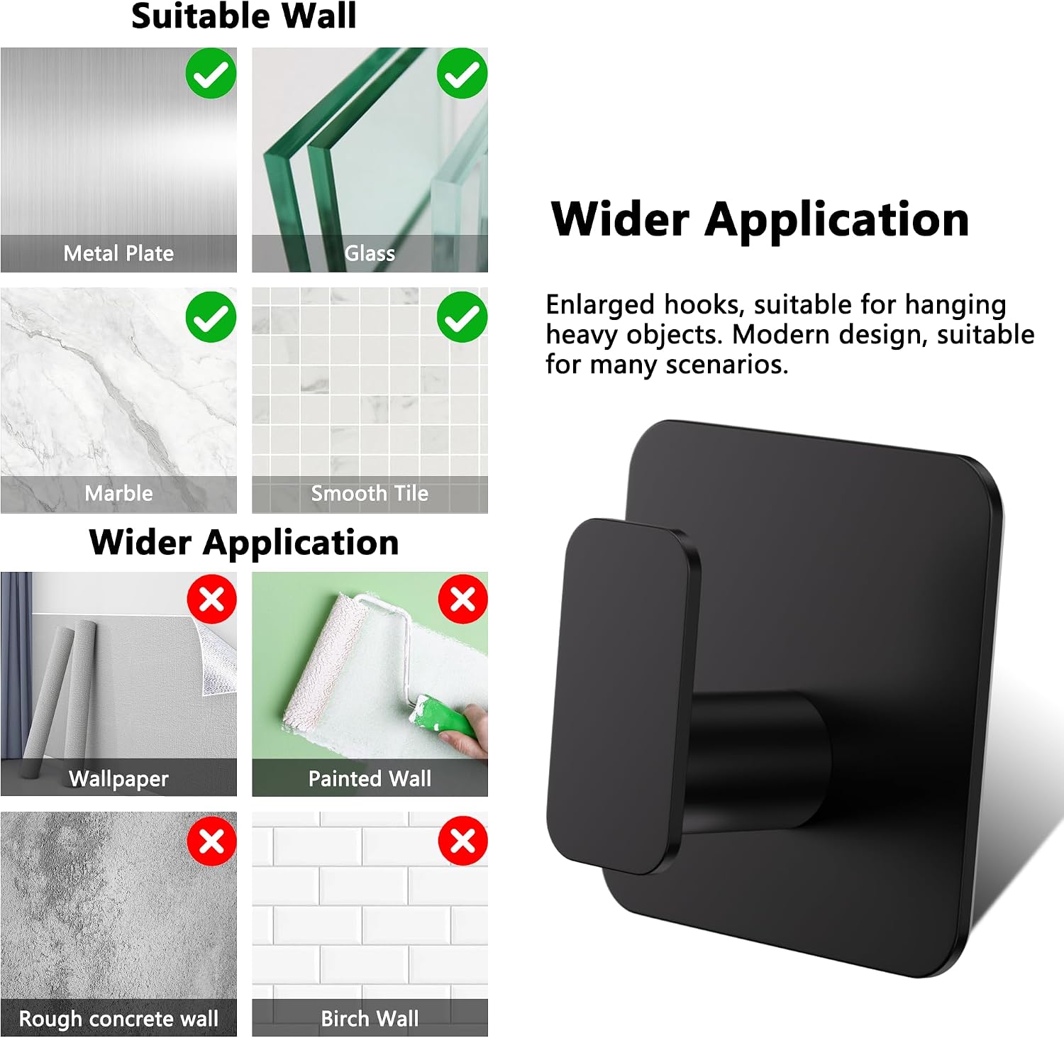 Thumbnail 6 de Self adhesive hooks, 4 pack, 10kg load
