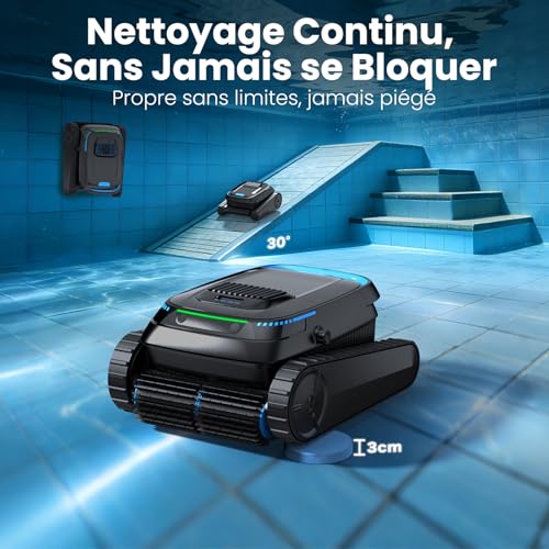 Thumbnail 4 de BOTLUXE (2026 Upgrade) PC10 — Robot de piscine sans fil pour jusqu’à 170 m²