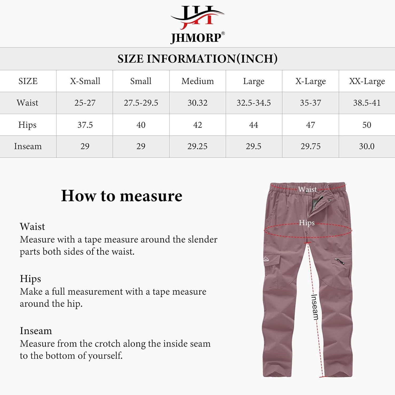 Thumbnail 5 de JHMORP Women's Hiking Cargo Pants, Lightweight Stretch, Water-Resistant, UPF 50+