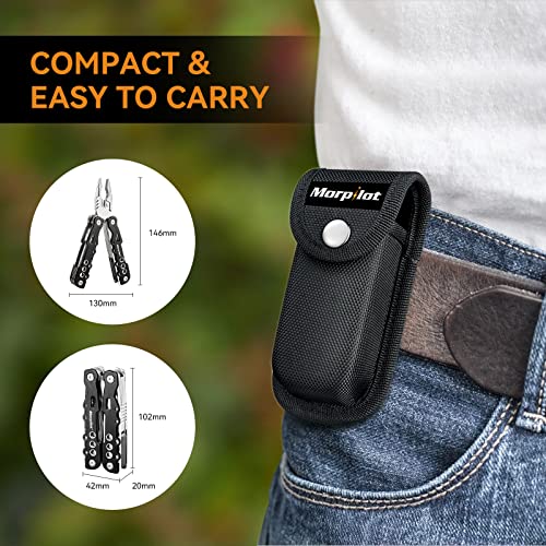 Detalle de Morpilot alicate multiuso 25 en 1 de acero inoxidable con bolsa de nylon