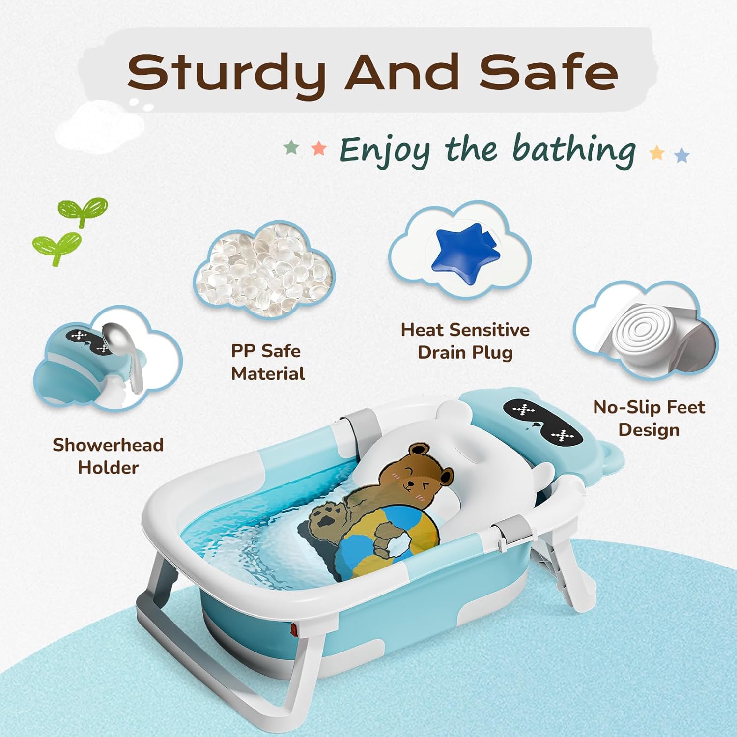 Thumbnail 4 de COOSEYA Babywanne 0-18 Monate Blau