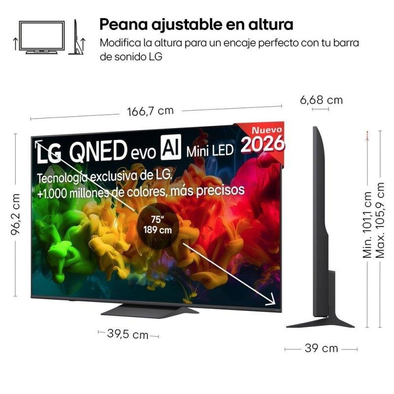 Detalle 2 de LG QNED81B6A 75" QNED MiniLED 4K HDR 60Hz con WebOS: experiencia cinema en casa