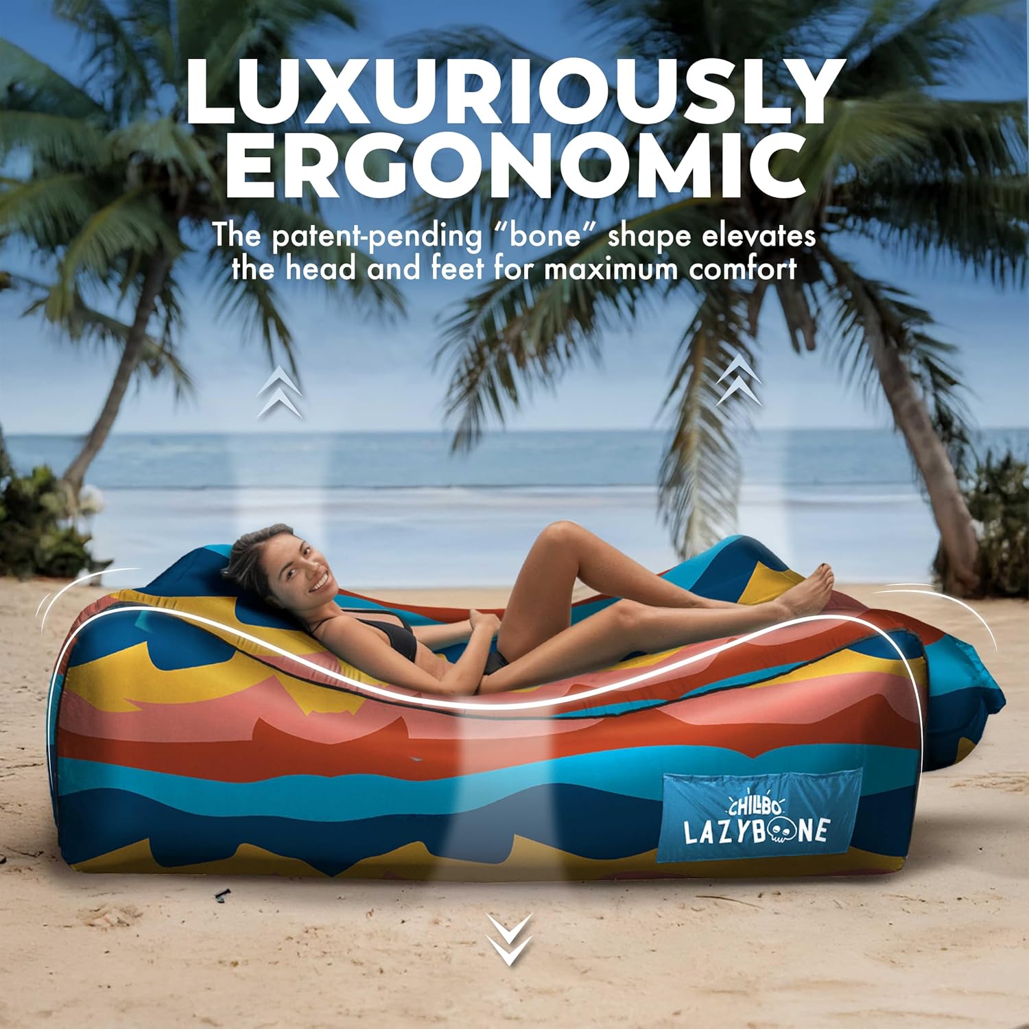 Thumbnail 2 de Chillbo Inflatable Couch – Unique Designs with No-Pump Setup