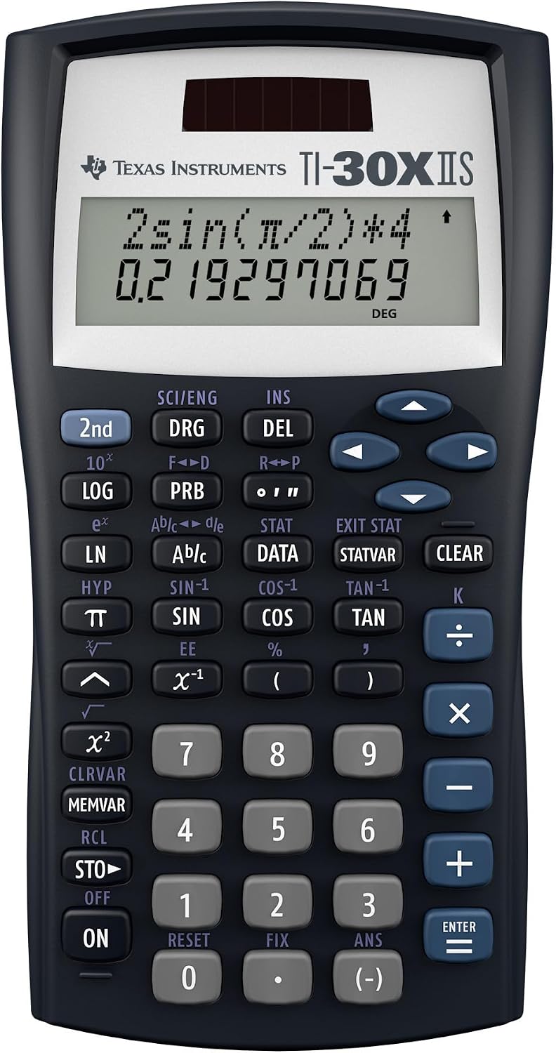 Detalle de TI-30XIIS Scientific Calculator, Black by Texas Instruments