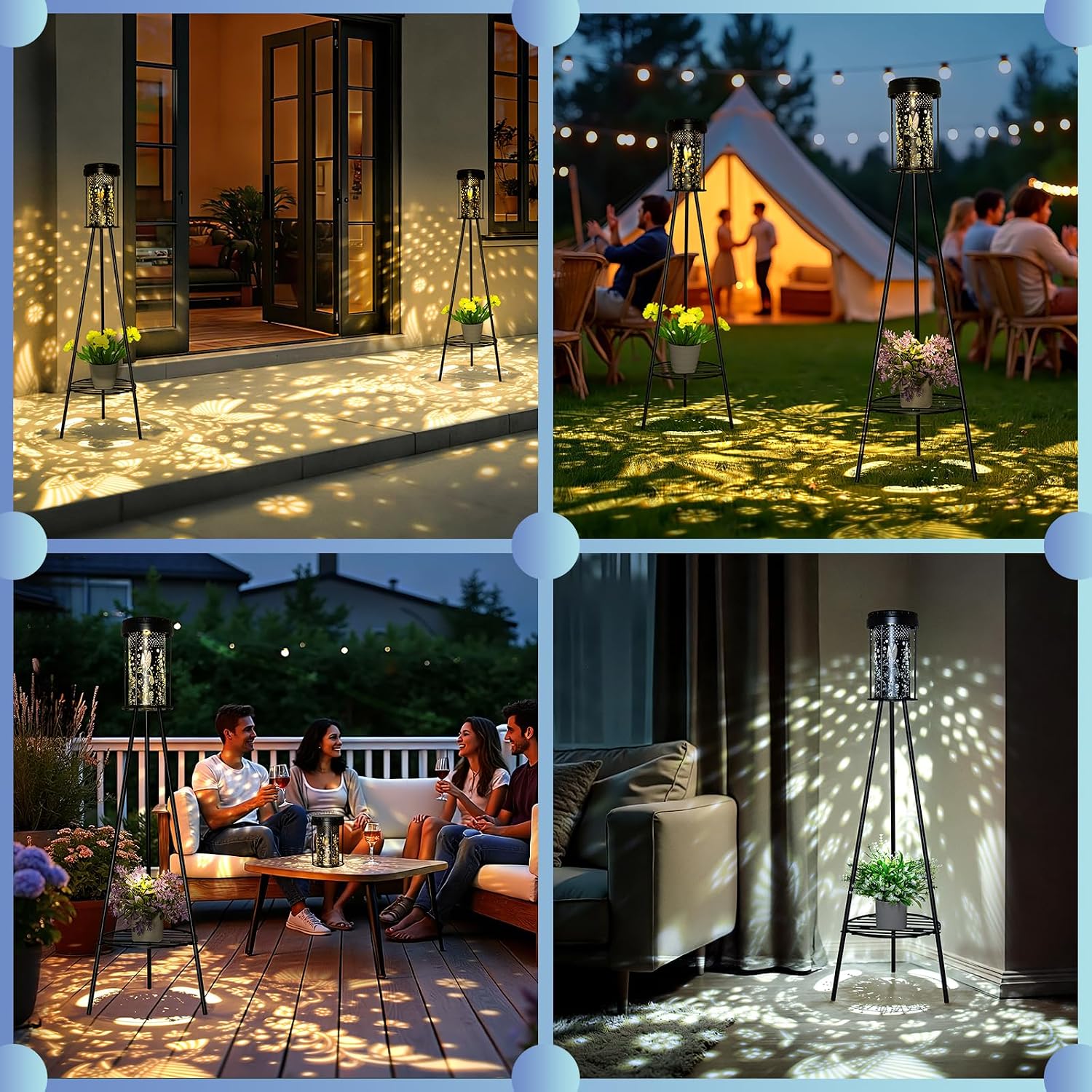 Thumbnail 6 de Auting Lanterne solaire colibri IP65 sur pied en métal – éclairage poétique pour jardin