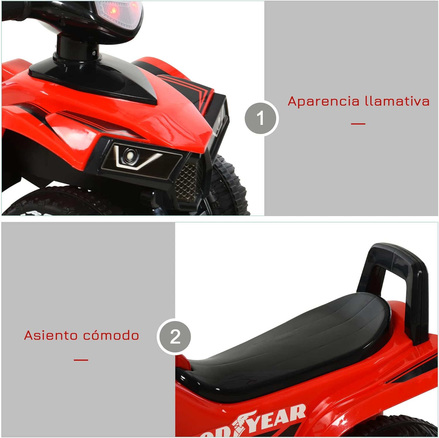 Thumbnail 3 de HOMCOM Quad Correpasillos 60x31x42 cm