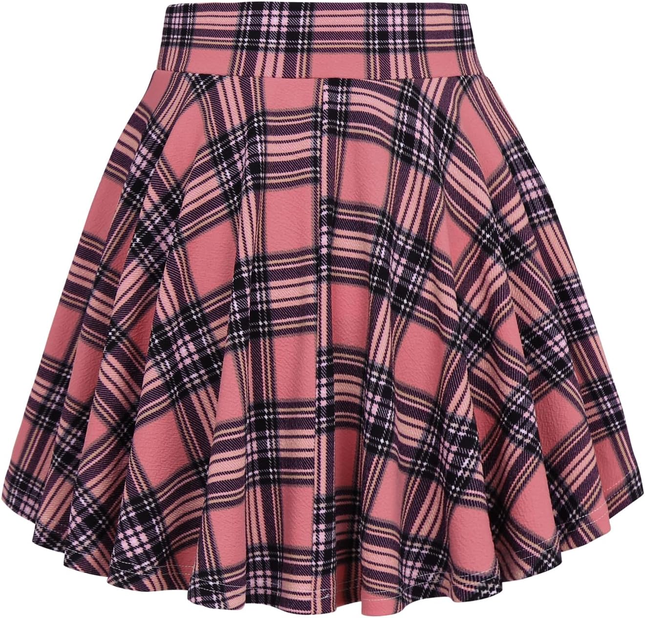 Thumbnail 3 de DJT Damen-/Mädchen Mini-Skaterrock mit Shorts: dehnbar, Basic Solid & High-Waist