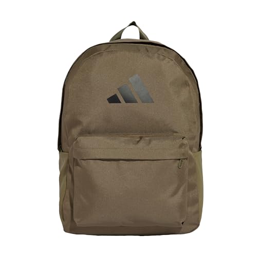 Detalle de adidas Unisex Classic 3Bars Backpack in Olive Strata/Black