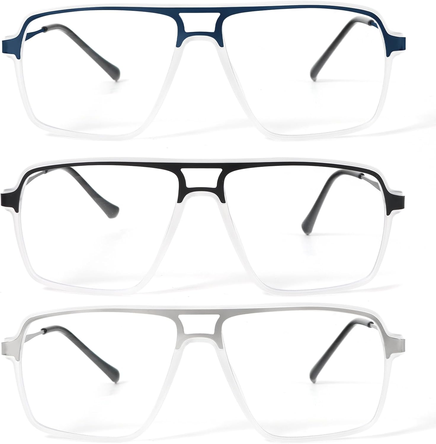 KoKoBin 3 Pack Oversized Reading Glasses