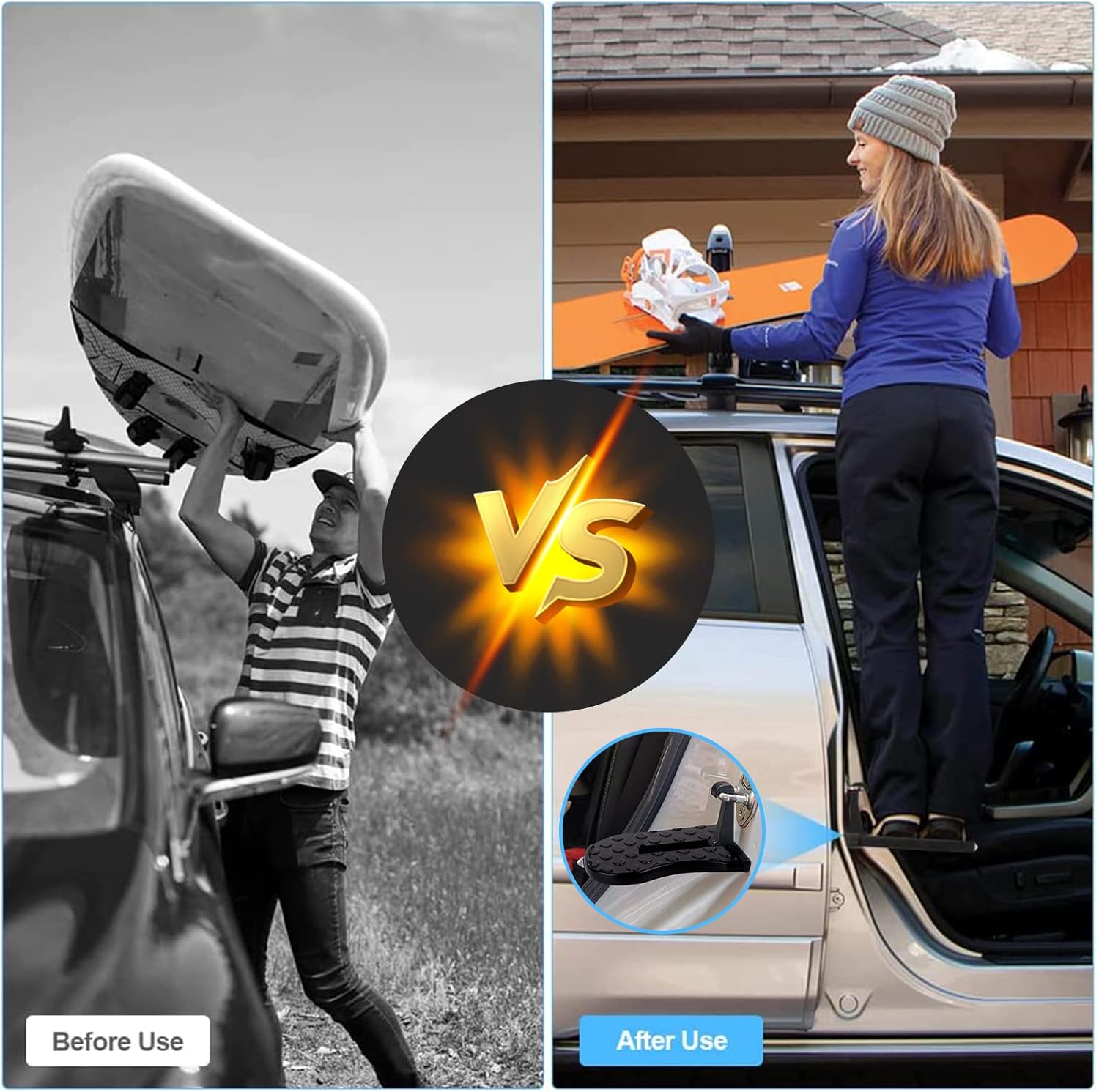 Thumbnail 4 de CTDMJ Foldable Car Door Pedal: Versatile, Compact Step with Safety Hammer for SUVs and Family Cars