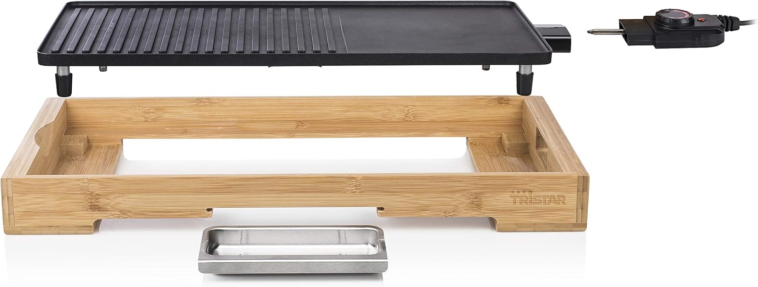 Thumbnail 2 de Tristar Piastra Elettrica Bamboo XL BP-2641 Grill, Bamboo Nero