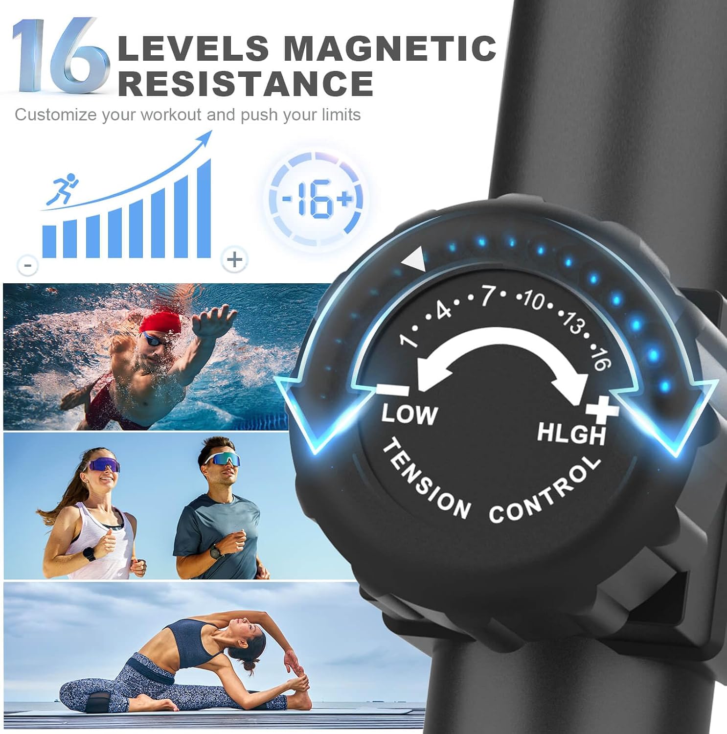 Detalle de Neezee Ellittiche Magnetico con 16 Livelli di Resistenza – Allenamento a casa silenzioso e versatile