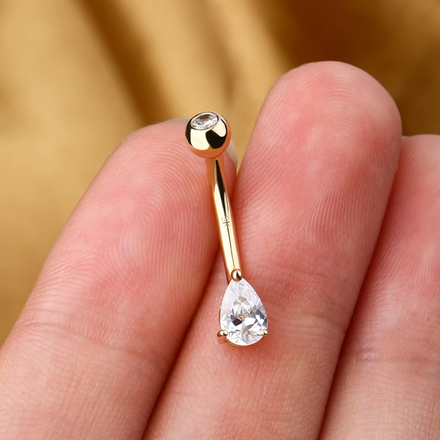 Thumbnail 2 de OUFER Piercing nombril 9K Or Zircone 10 mm