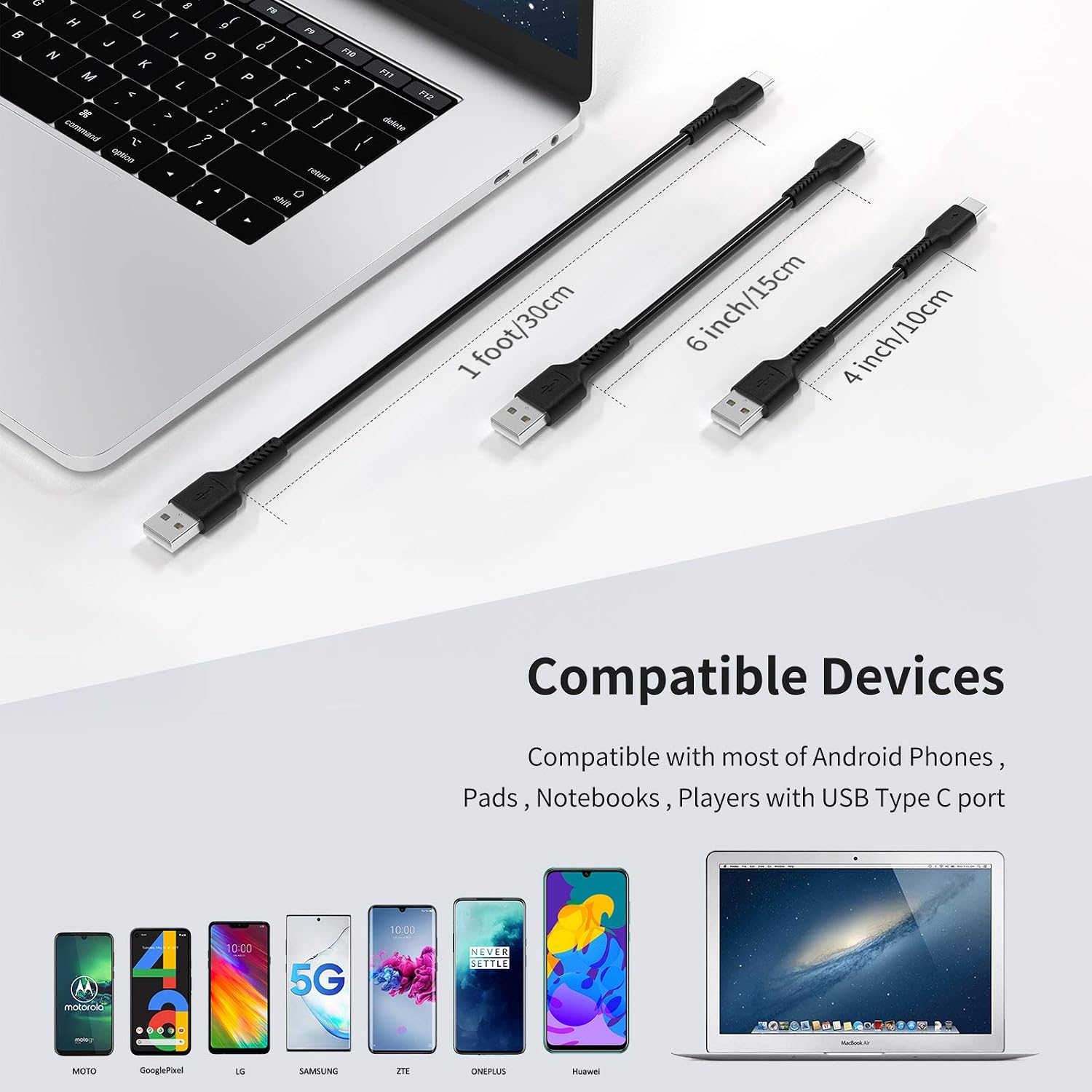 Thumbnail 6 de Short USB C Cable 0.3m 5Pack