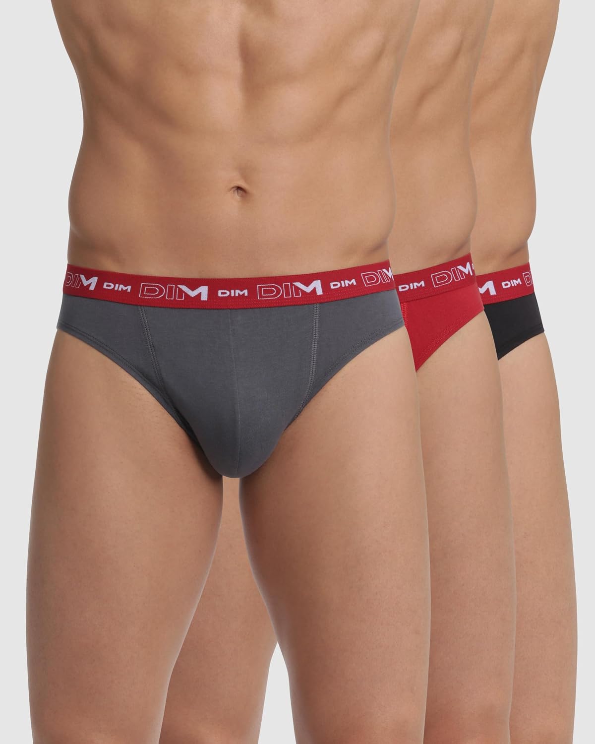 Detalle de DIM Slip Homme Lot de 3 – coton stretch confort sans étiquette