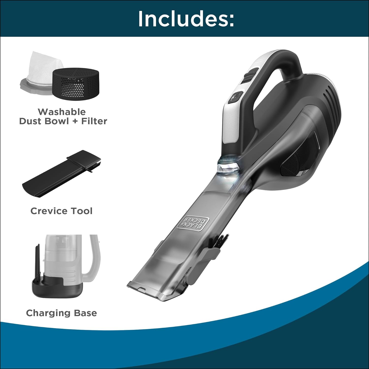 Thumbnail 1 de BLACK+DECKER Dustbuster Reveal HLVD320B42: Cordless Handheld Vacuum with LED Light