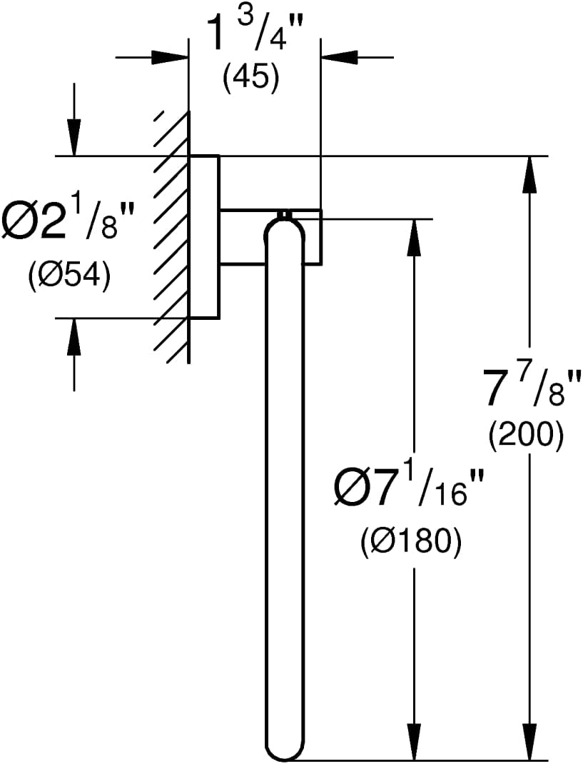 Thumbnail 3 de GROHE QuickFix Start: Portasciugamani ad anello metallo da 200 mm in cromo, montaggio semplice con QuickGlue
