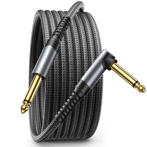 Detalle de JSAUX 10 ft Guitar Cable: Right-Angle to Straight Pro Instrument Cable