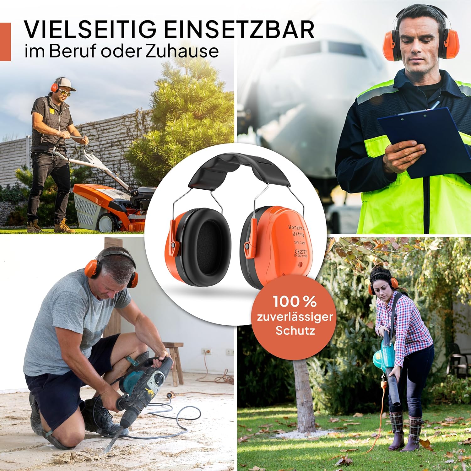 Thumbnail 4 de Senner WorkPro Ultra Gehörschutz (SNR 34 dB) – größenverstellbare Ohrenschützer für Arbeit & Freizeit