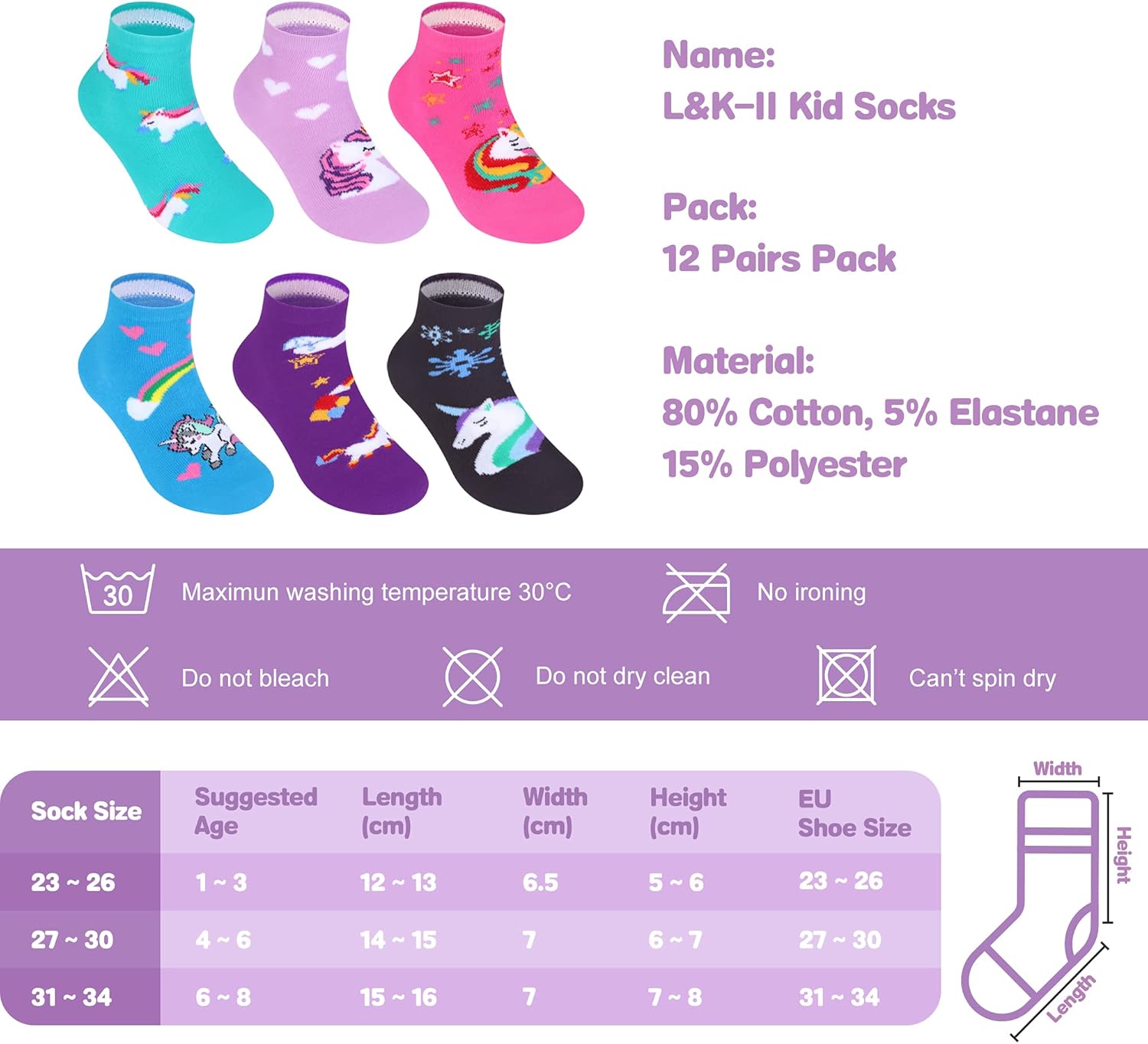 Thumbnail 6 de Chaussettes enfants coton L&K-II 10/12