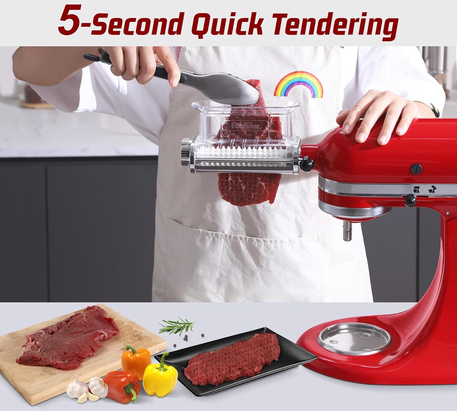 Thumbnail 6 de KitchenAid Meat Tenderizer Attachment, 3 Thicknesses 🍽
