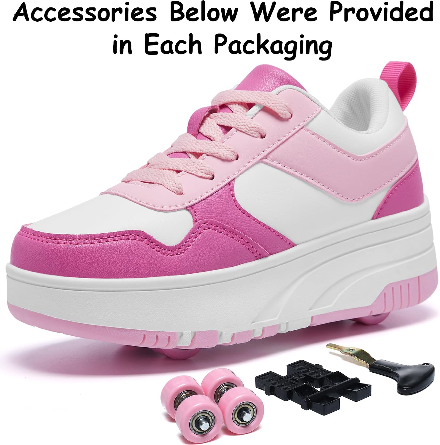 Thumbnail 4 de ANEFUN Roller Skate Shoes for Kids: Detachable Wheels, 2-in-1 Sneakers