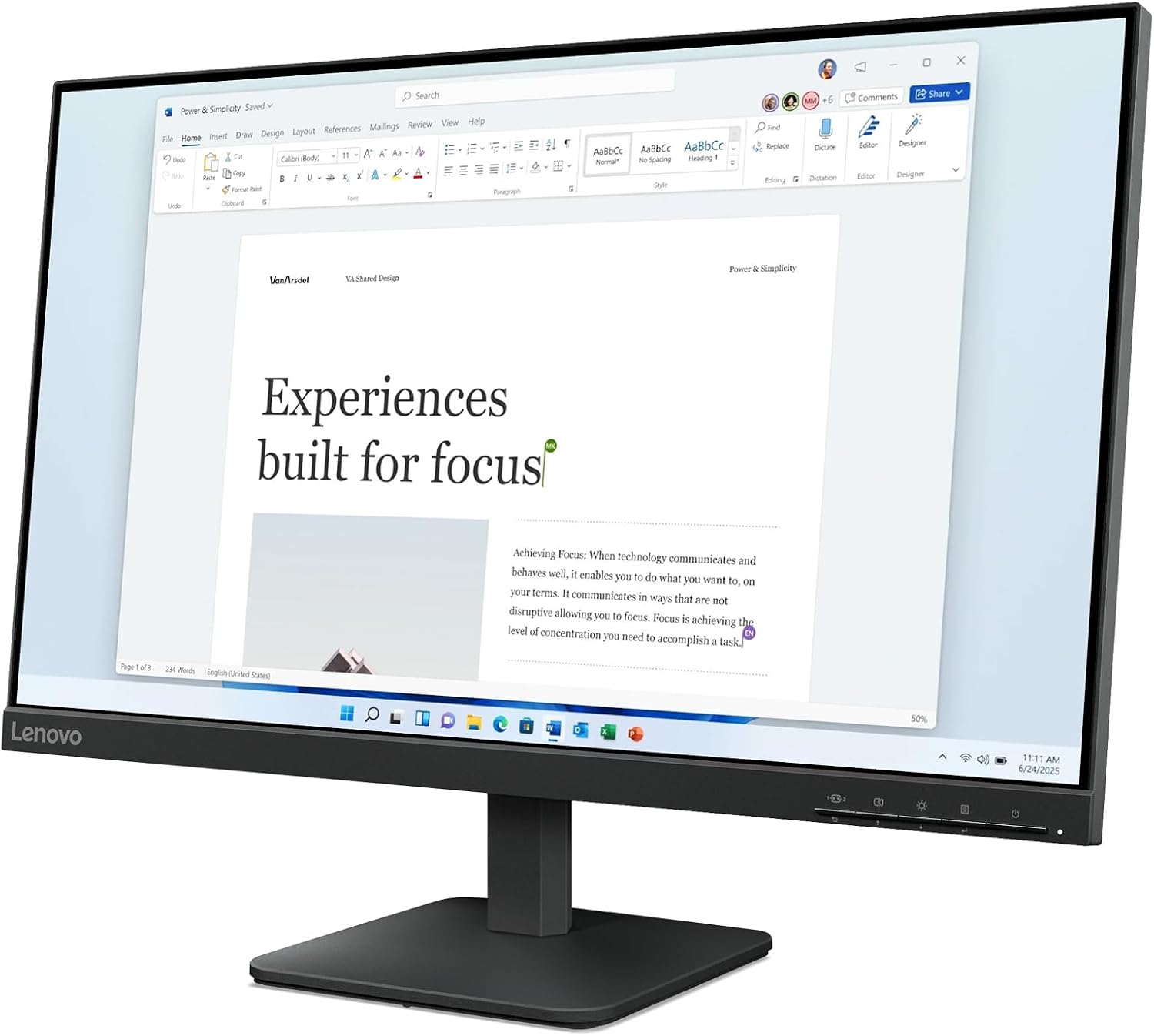 Detalle 2 de Lenovo L24-41 23.8" FHD IPS monitor 100Hz