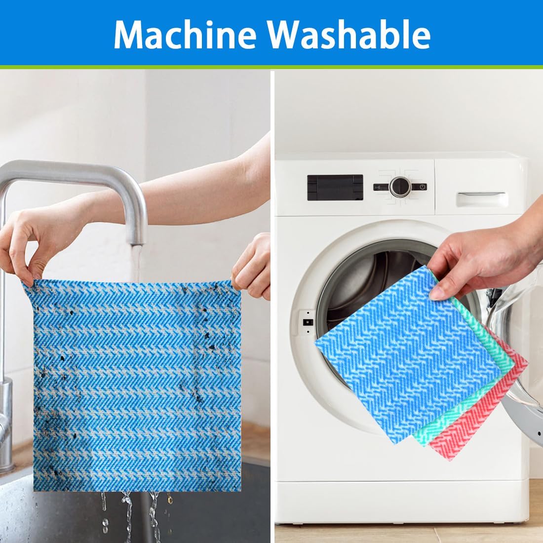 Thumbnail 6 de AIDEA Cleaning Wipes: Reusable 12x12 Inch Paper Towels for Kitchen, Dish, and More