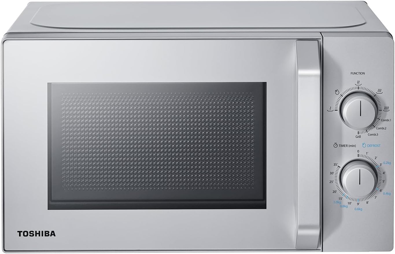 Detalle de Toshiba MW2-MG20PE(SL) Mikrowellenherd 700 W mit knuspriger Grill- & Kombigarfunktion