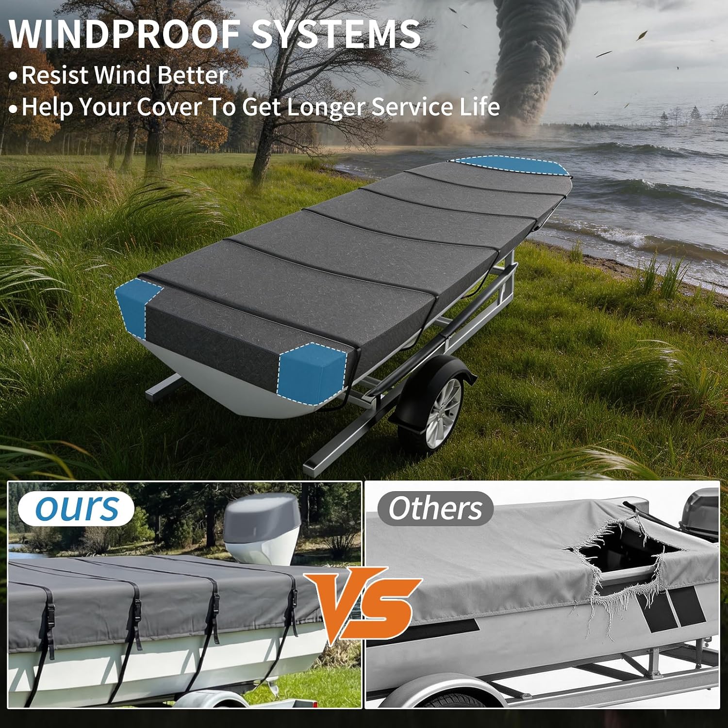 Detalle 2 de VINPATIO Jon Boat Cover 10–12 ft