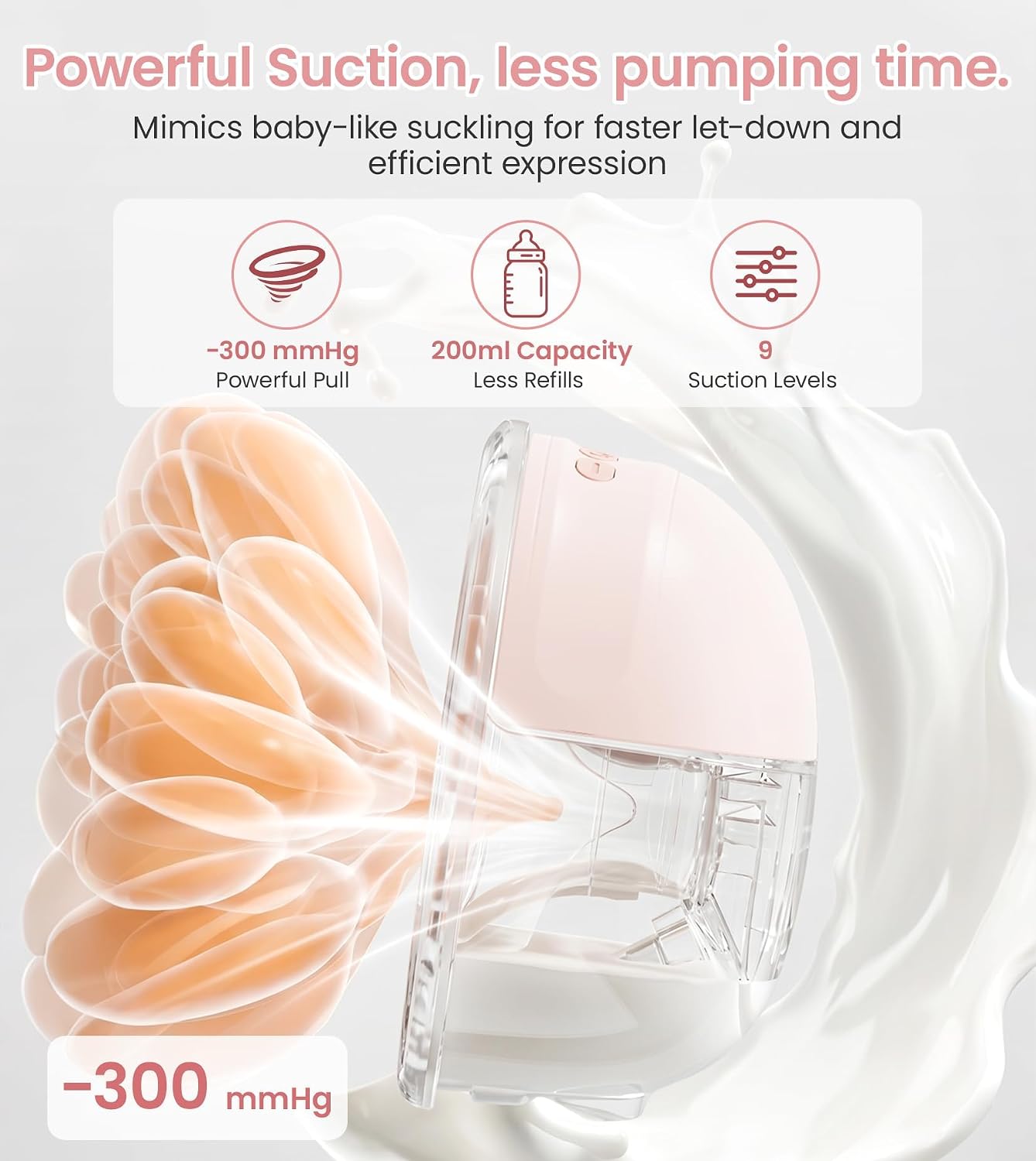 Thumbnail 2 de NCVI AM8111 Wearable Breast Pump, 4 Modes, 9 Levels, Under 42 dB