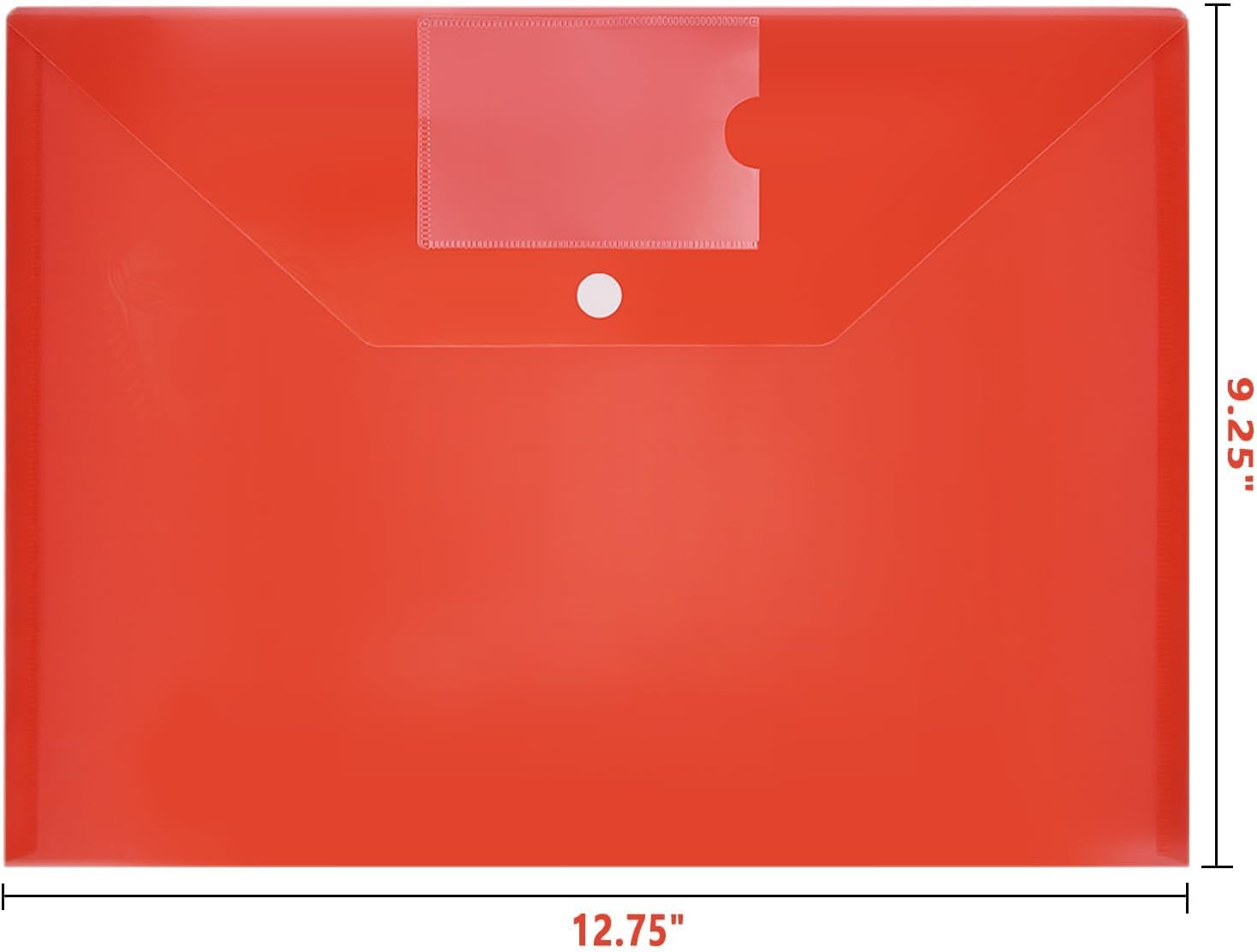 Thumbnail 3 de A4 Plastic Wallets with Popper – 30 Pack (Red) for A4 Documents