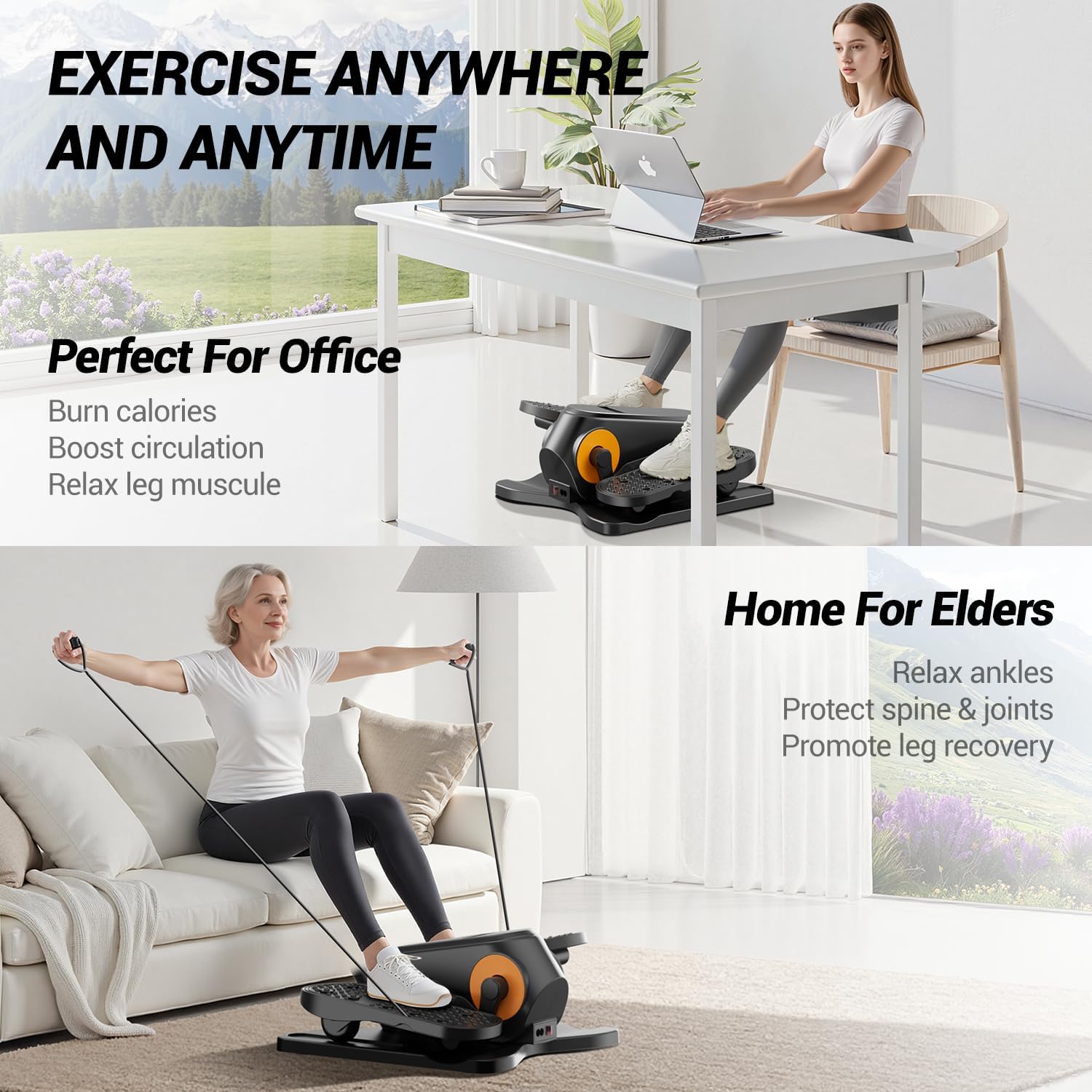 Thumbnail 6 de Electric Under Desk Elliptical 12-Speed 🚴♀
