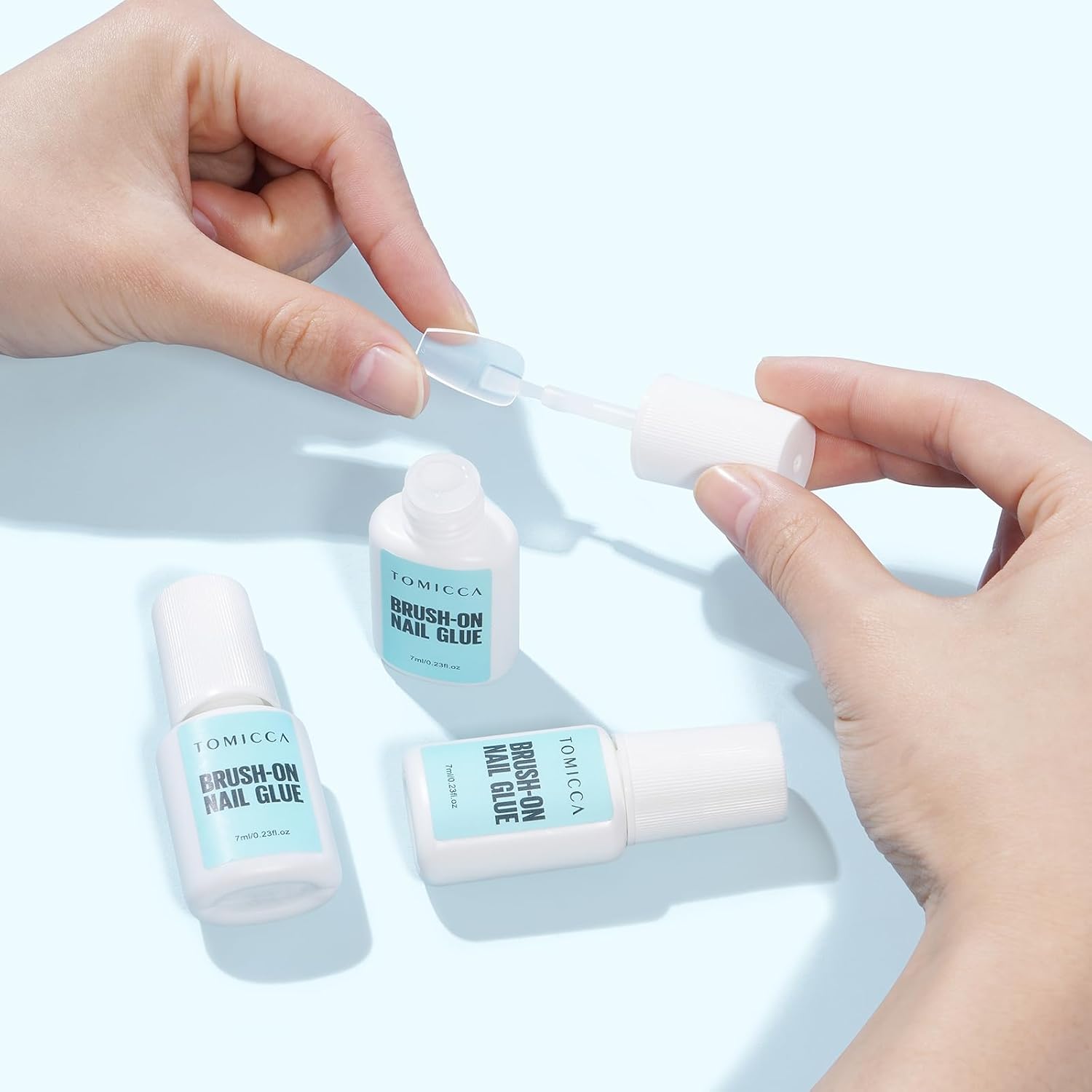 Detalle de TOMICCA Colle à ongles Extra Forte Rapide (7 ml) avec pinceau pour capsules et ongles acryliques