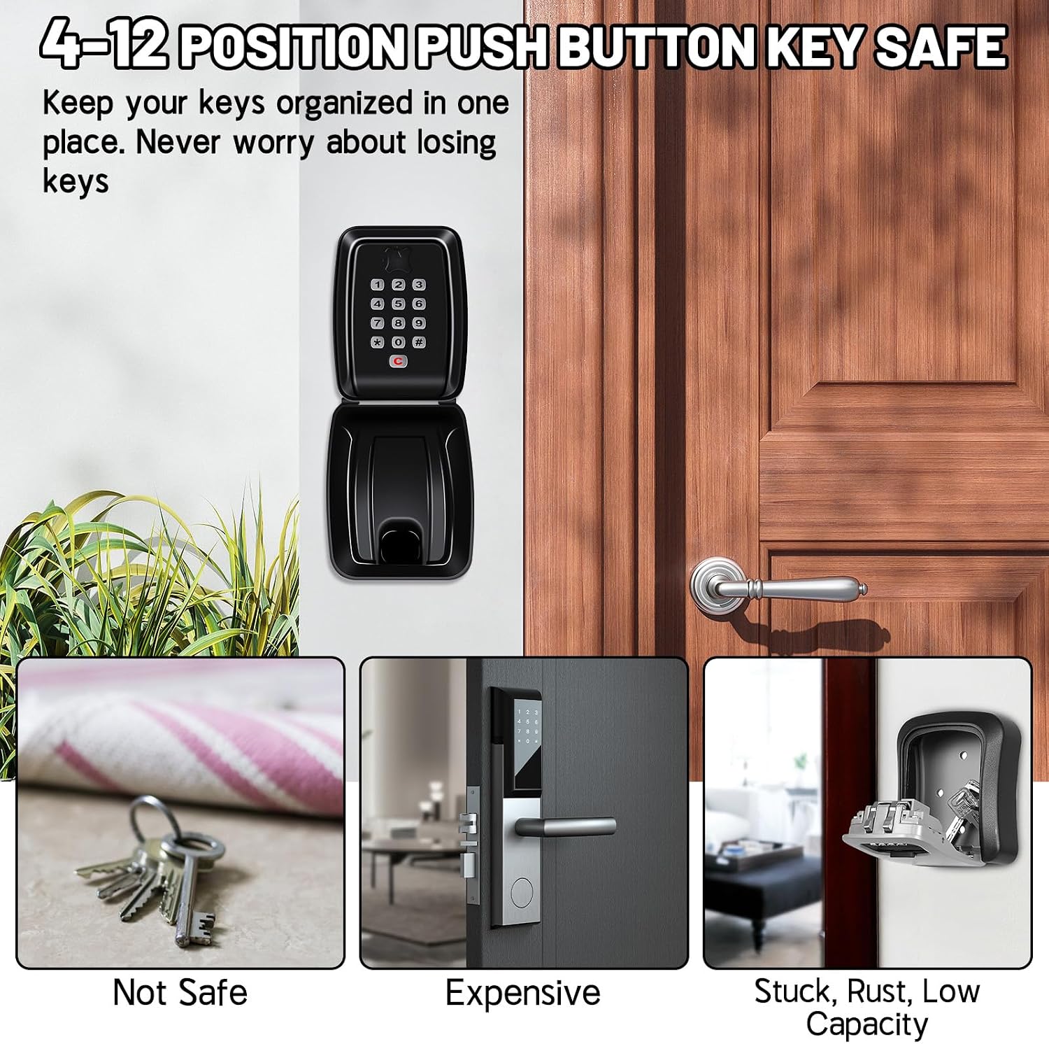 Detalle 2 de KeySafe Pro 12-Digit Wall Mounted Key Box