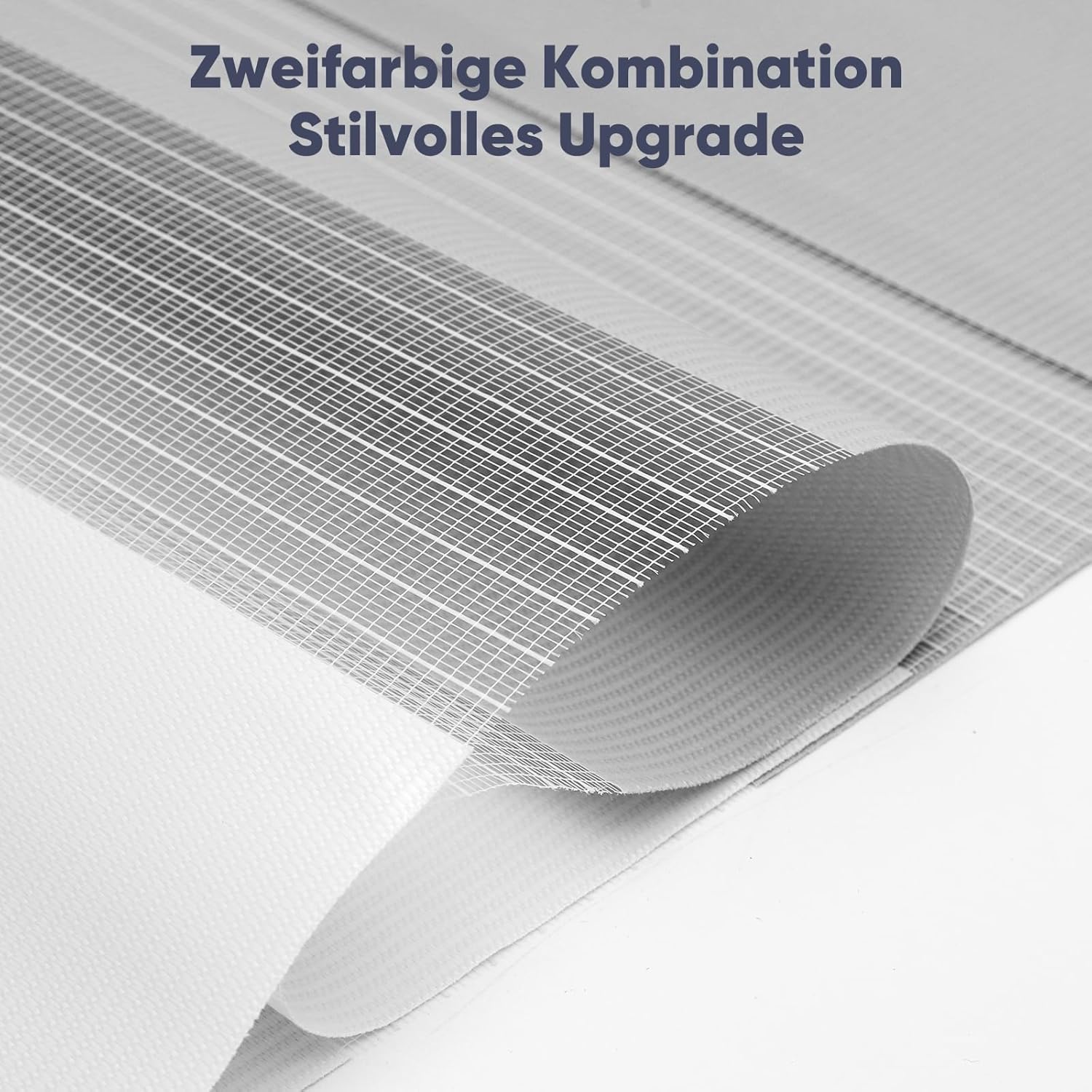 Thumbnail 4 de Sekey Doppelrollo Klemmfix ohne Bohren – Zweifarbig 80 cm Breite, 80x130 cm, Weiß & Hellgrau