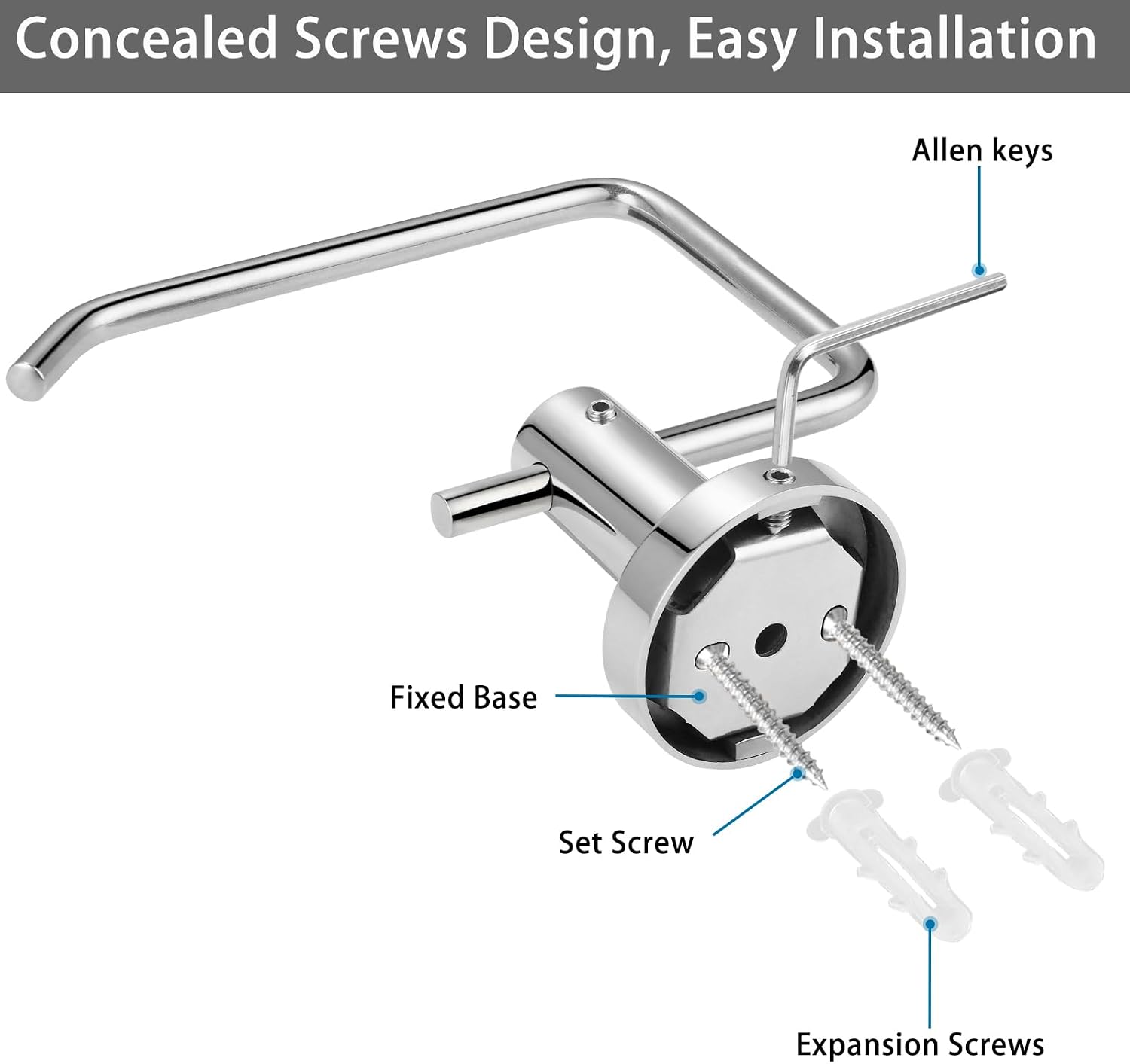 Detalle de Katezon toilet paper holder chrome 14cm