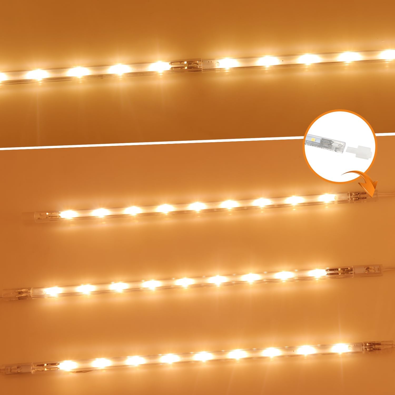 Detalle de da LIGHT LED Unterbauleuchte 4x410 mm – 7 W, 700 lm, 2700 K, Schrank- und Küchenbeleuchtung