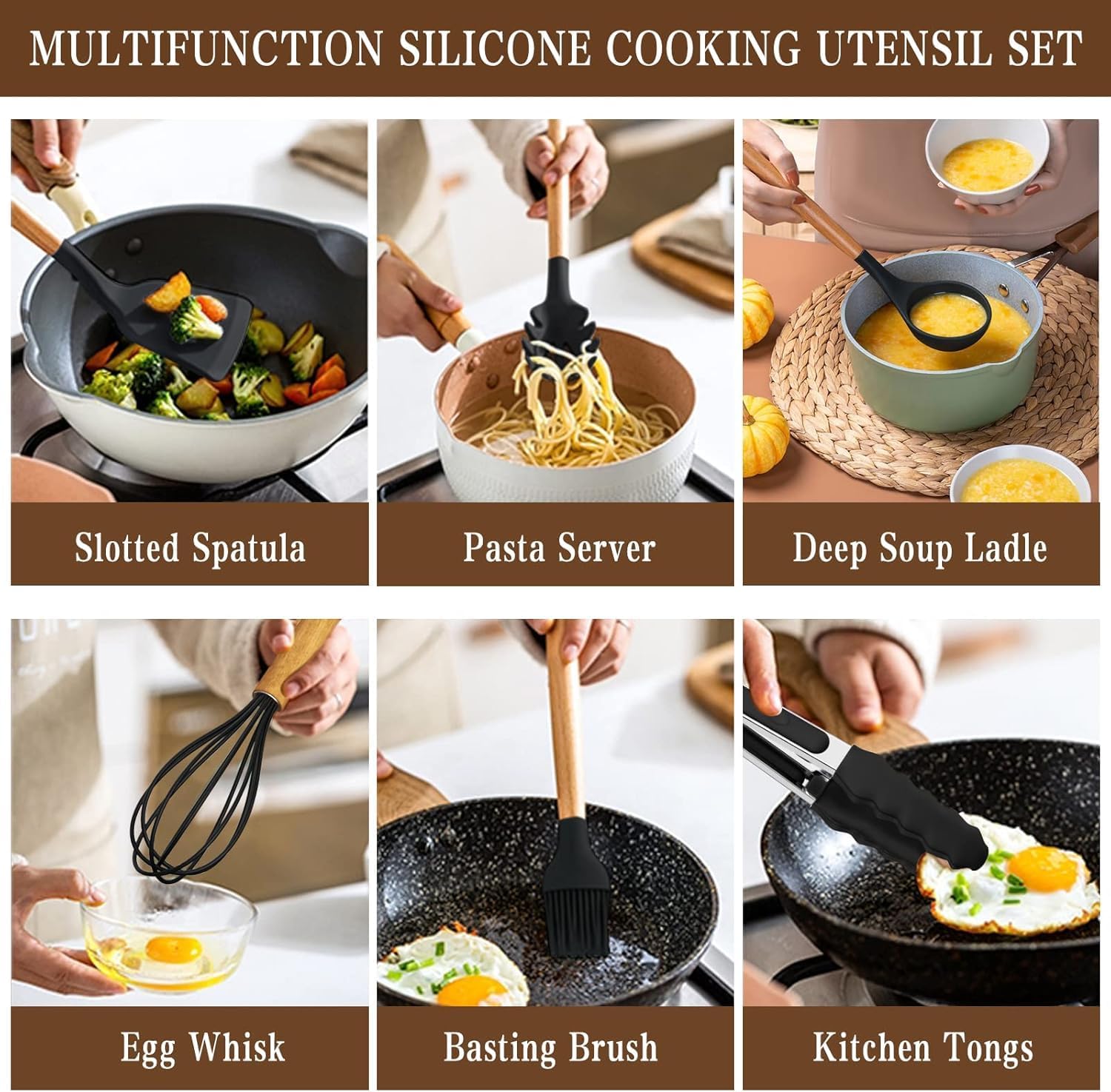 Detalle 2 de Kitchen Utensils Set 34pcs Silicone 🍴
