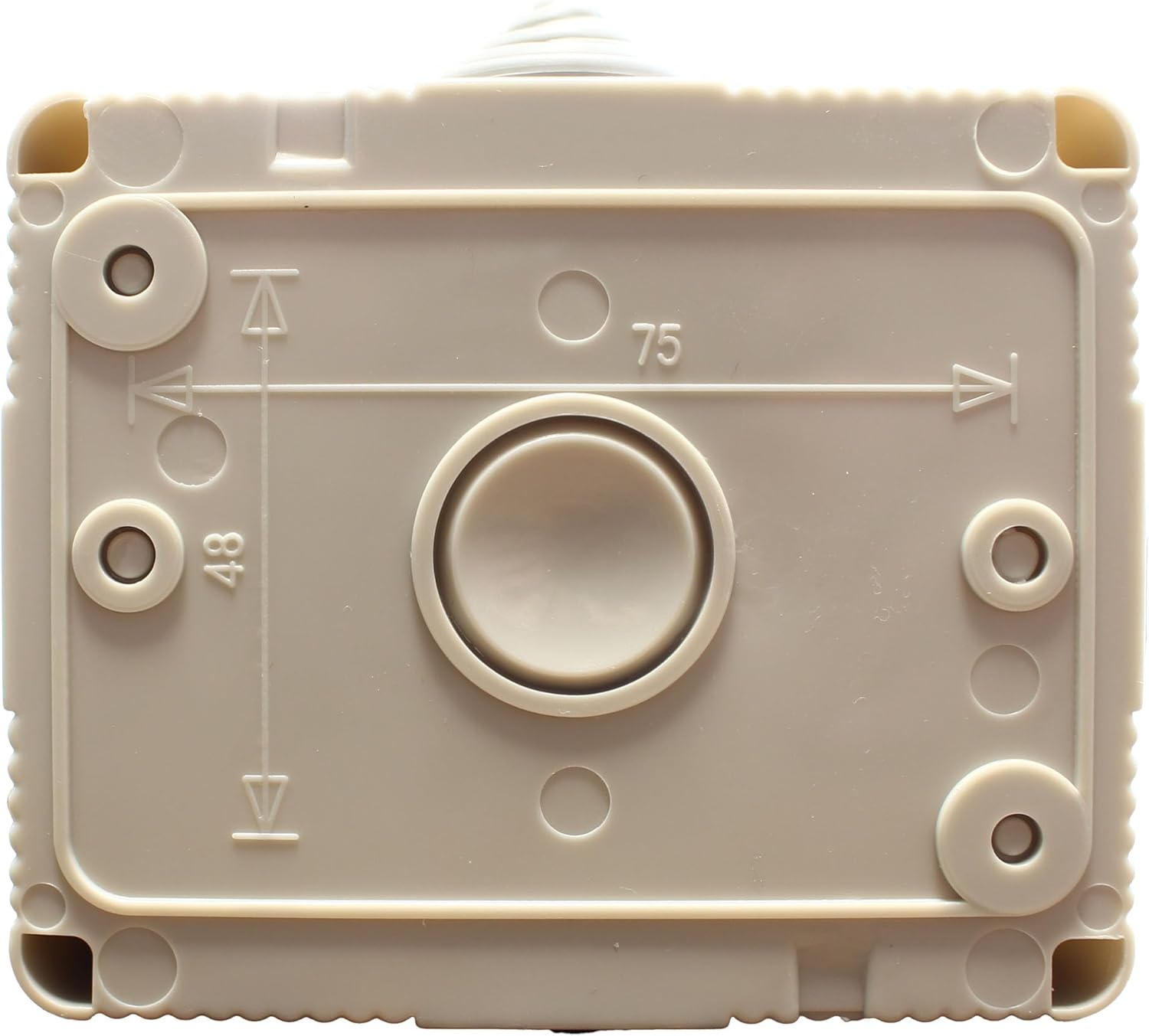 Thumbnail 1 de Cassetta Elettrica IP55 con Sportellino: kit pronto 3 moduli Schuko P40 10/16A + interruttore per montaggio esterno