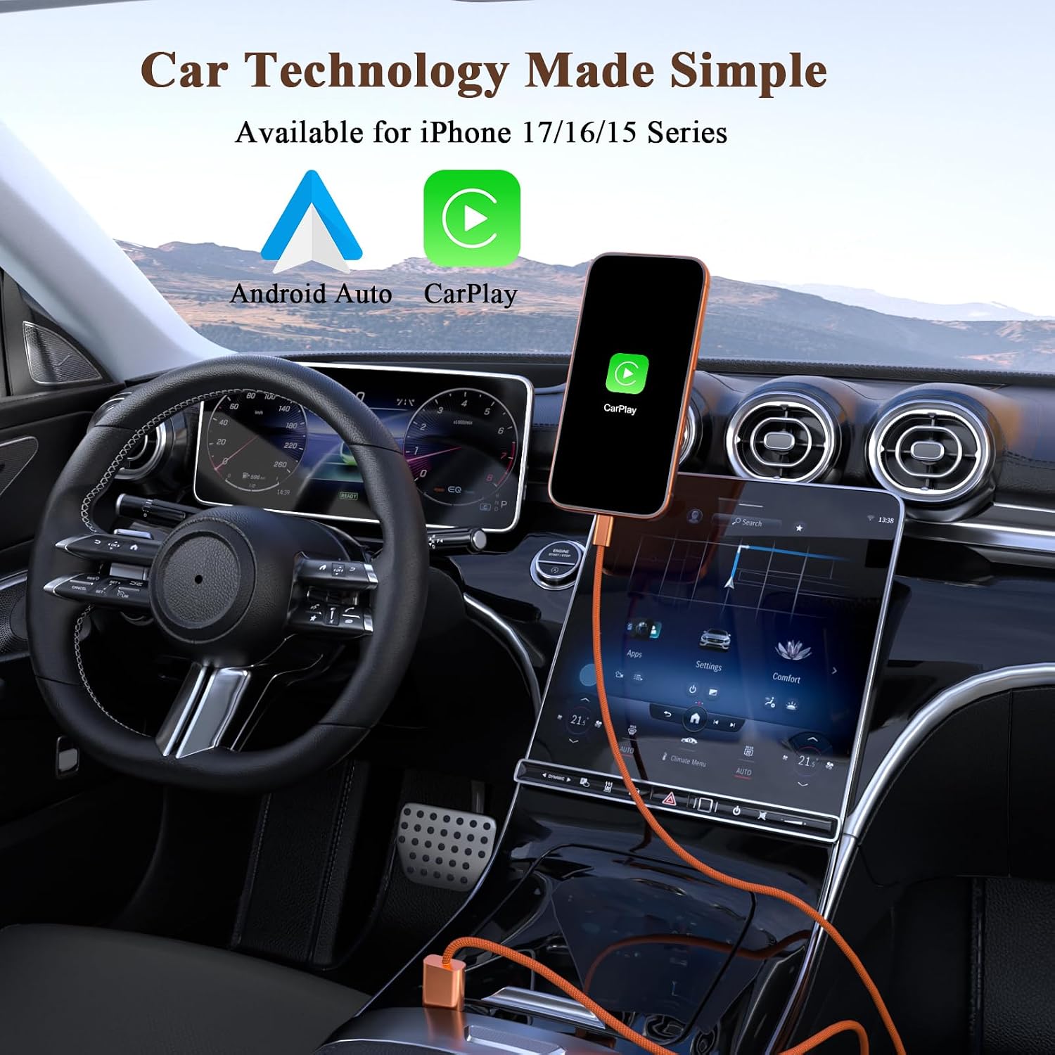 Detalle de 6ft USB A to USB C fast charging cable