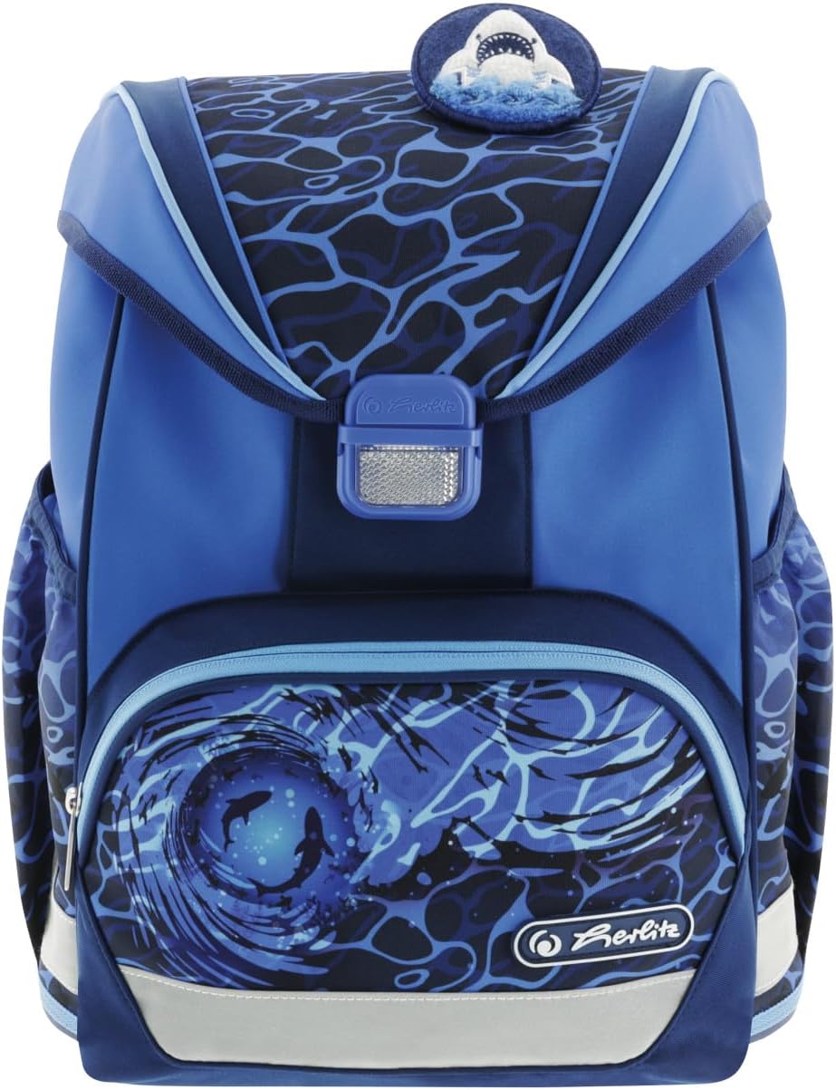 Thumbnail 1 de Herlitz UltraLight Plus Blue Shark School Backpack, 16 L, Reflective