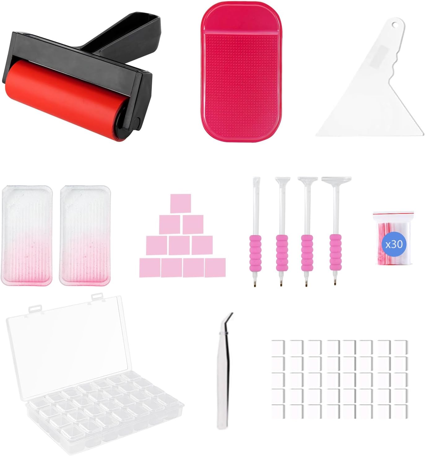 SuSentak 46-teiliges Diamant-Kunst-Werkzeug-Set 🎨