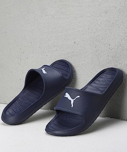 Detalle 2 de PUMA Divecat Adult Unisex Slide V2 Lite Cat PEACOAT-WHITE (40.5): chanclas con plantilla texturizada y EVA moldeada