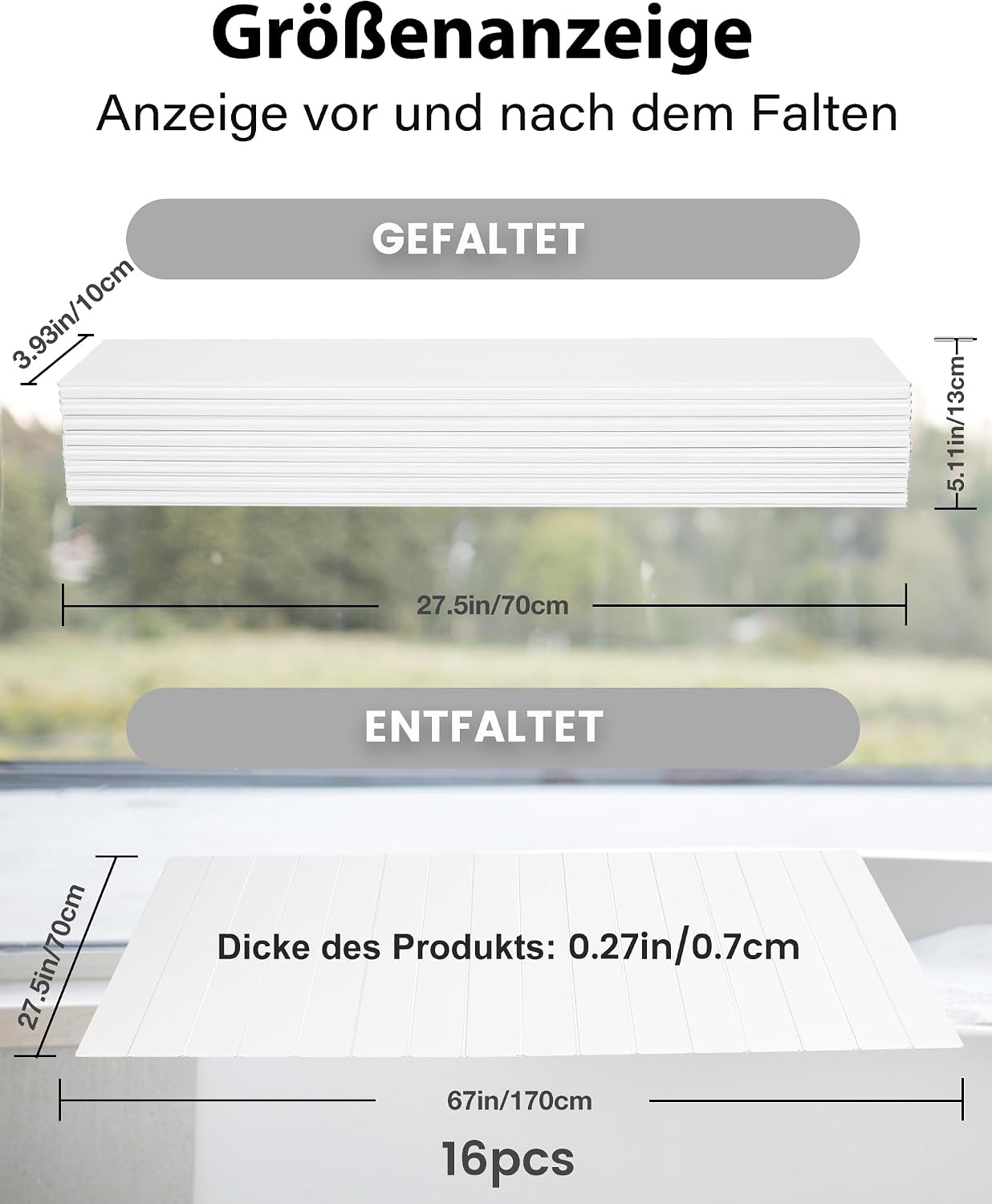 Detalle de Ezcasch Badewannenabdeckung 80x180 cm 10 kg Belastung