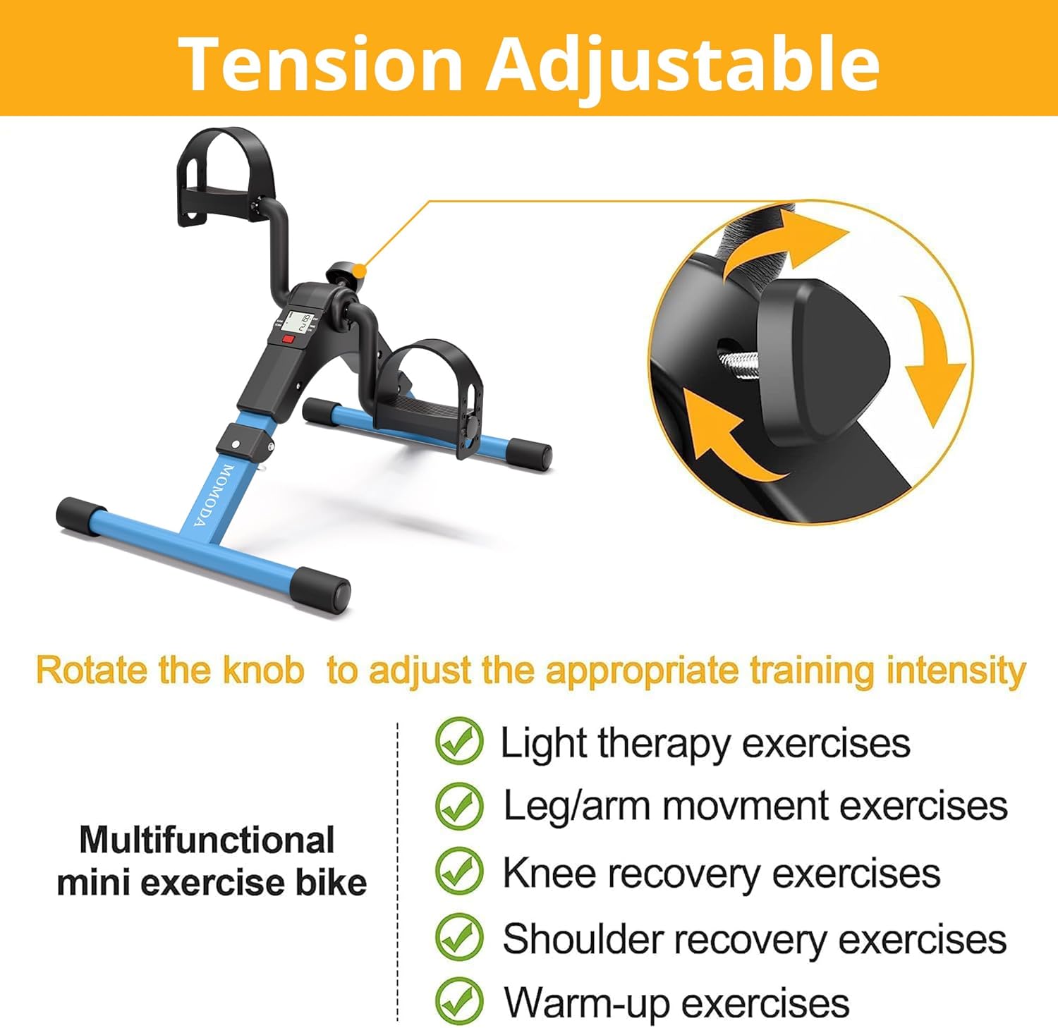 Thumbnail 4 de Pedalier Mini Velo d Appartement pour Bras et Jambes — Formateur avec Moniteur LCD